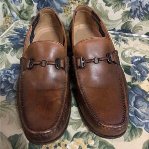 Elegant Brown Leather Slip-On Loafers